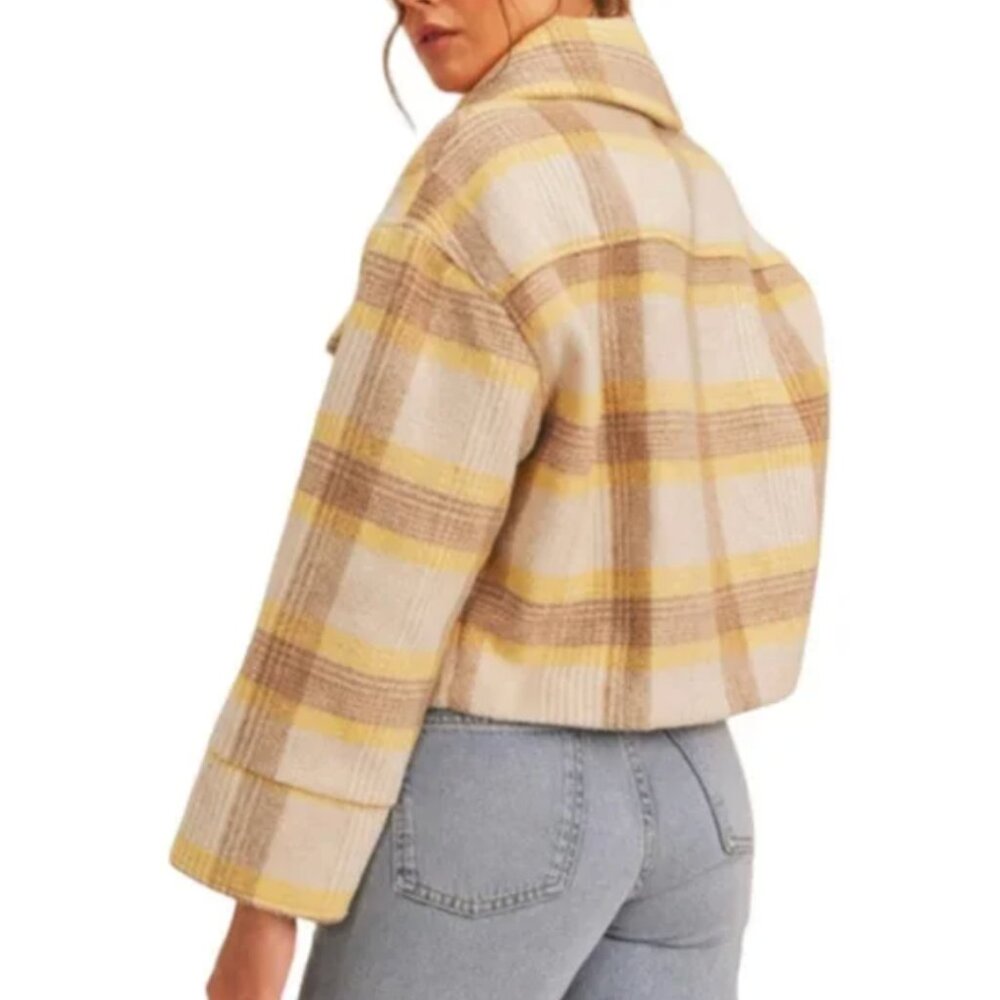 Plaid button up jacket from Lush